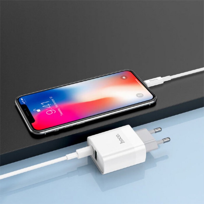 Hoco C80A Rapido PD+QC3.0 USB-A + USB-C (20 Вт) Сетевое зарядное устройство