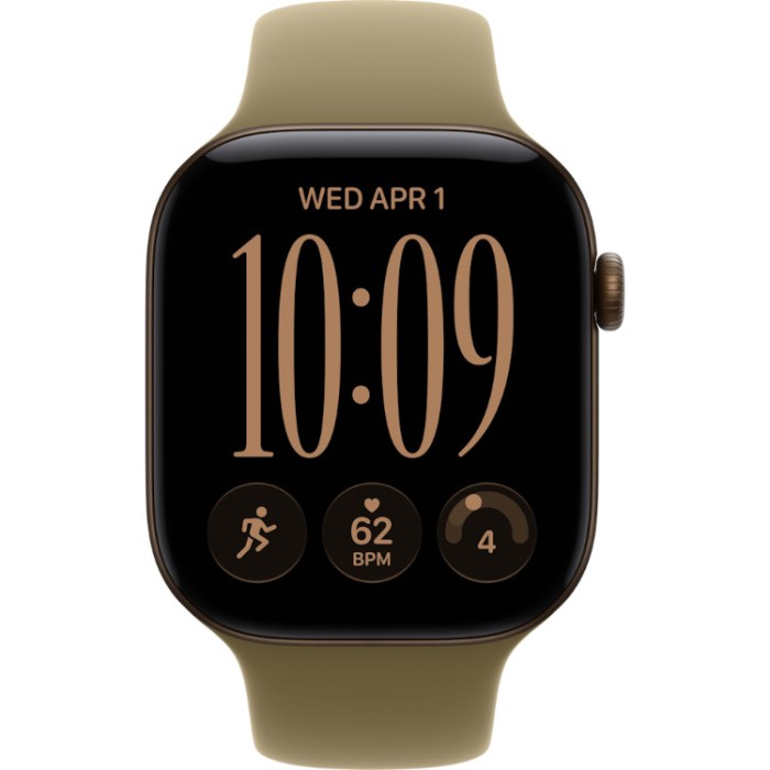 Apple Watch Series 12, 46 мм (MJEH4) Умные часы Корпус из алюминия цвета Серый космос, спортивный ремешок Синий S/M