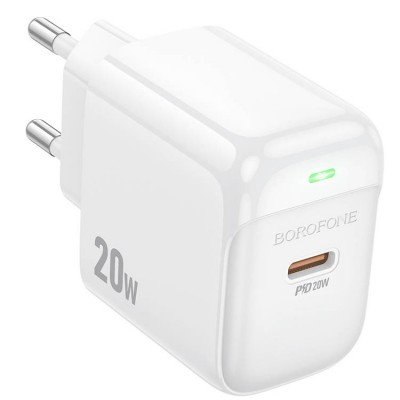 Borofone BAS43A Potential PD20W PD3.0 Type-C + кабель Type-C (20 Вт) Сетевое зарядное устройство