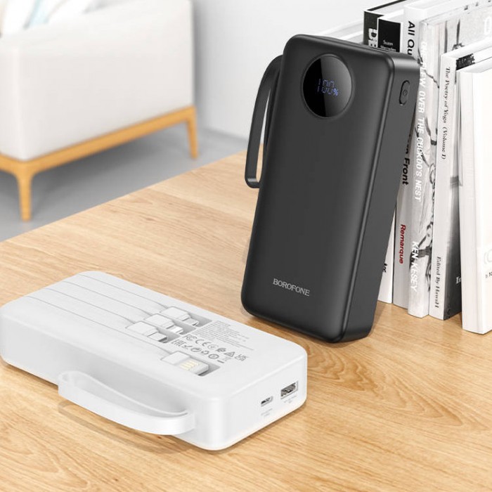 Borofone BJ53A Power four-cable USB+Lightning+microUSB+Type-C (20 000 мАч) Внешний аккумулятор