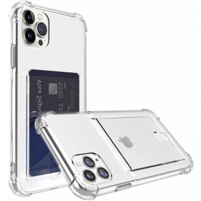 Silicone Transparent Card Holder Series Чехол для iPhone 16 Pro Max