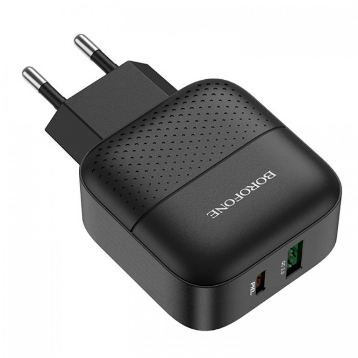 Borofone BA46A 1 USB+Type-C (18 Вт) Сетевое зарядное устройство