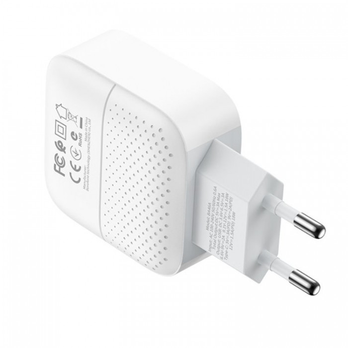 Borofone BA46A 1 USB+Type-C (18 Вт) Сетевое зарядное устройство