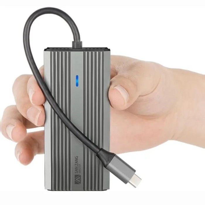 Sanzang SZPW USB-C HUB 8-in-1 (HDMI, Ethernet, USB-C, USB-A 3.0*3, SD, TF) Адаптер