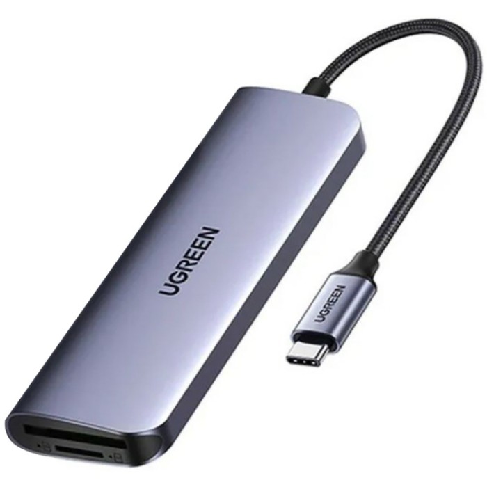 Ugreen CM195 USB-C HUB 7-in-1 (SD, TF, USB-C, 2*USB 3.0, HDMI, PD) Адаптер