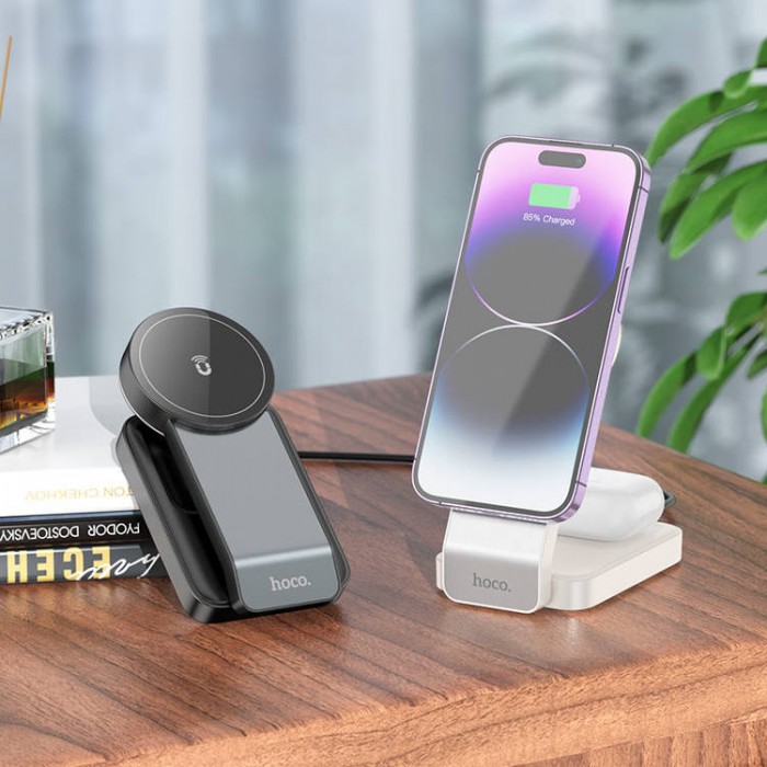 HOCO CQ3 Motorcycle 3-in-1 folding Беспроводное зарядное устройство