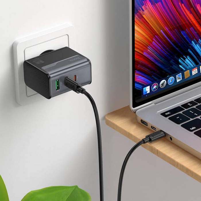 Hoco CS75A Star Speed PD70W (2C1A) USB-A + 2*USB-C (70 Вт) Сетевое зарядное устройство