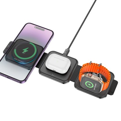 HOCO CQ4 Unique 3-in-1 folding magnetic Беспроводное зарядное устройство