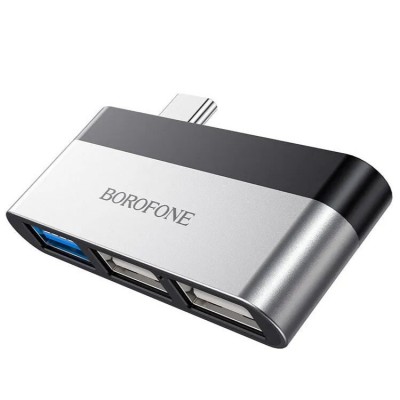 Borofone DH1 USB-C на USB3.0+2xUSB2.0 Адаптер