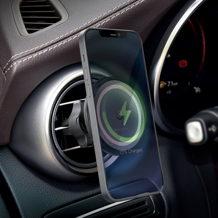 Borofone BH45 magnetic wireless charger Беспроводное зарядное устройство-автодержатель с поддержкой MagSafe