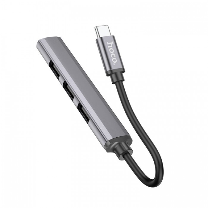 Hoco HB26 USB-C HUB 4-in-1 (1*USB 3.0, 3*USB 2.0) Адаптер