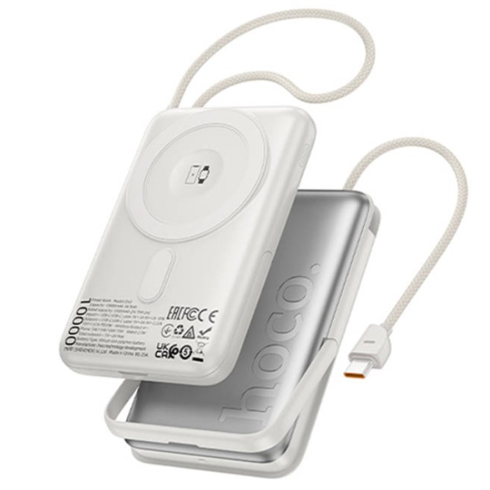 Hoco Q43 Clever dual PD20W with cable watch charger holder MagSafe magnetic (10 000 мАч) Внешний аккумулятор
