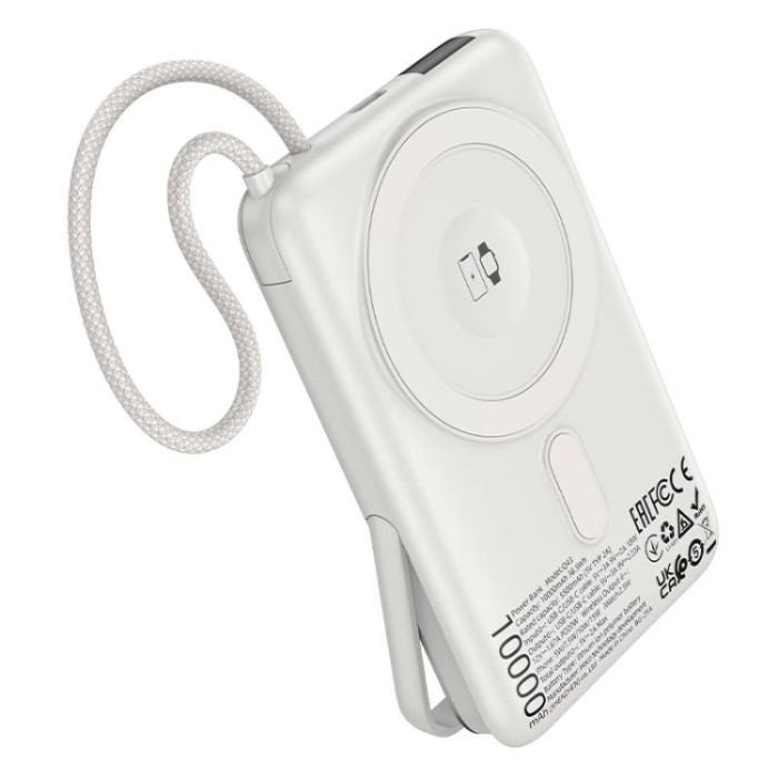 Hoco Q43 Clever dual PD20W with cable watch charger holder MagSafe magnetic (10 000 мАч) Внешний аккумулятор