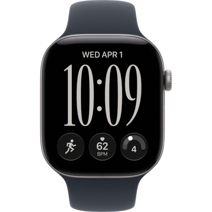 Apple Watch Series 12, 42 мм (MJEE4) Умные часы Корпус из алюминия цвета Светлое золото, спортивный ремешок Бежевый M/L