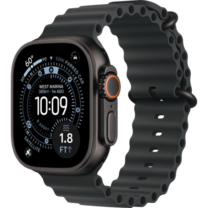 Apple Watch Ultra 3, 49 мм, GPS + Cellular (MF0E4) Умные часы корпус из Натурального титана, ремешок Milanese Loop цвета натуральный титан размер L