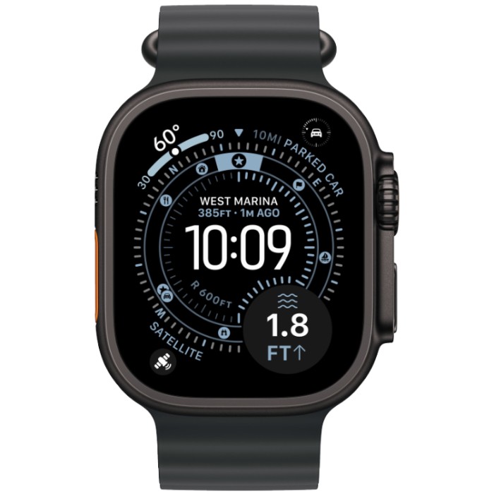 Apple Watch Ultra 3, 49 мм, GPS + Cellular (MF0E4) Умные часы корпус из Натурального титана, ремешок Milanese Loop цвета натуральный титан размер L