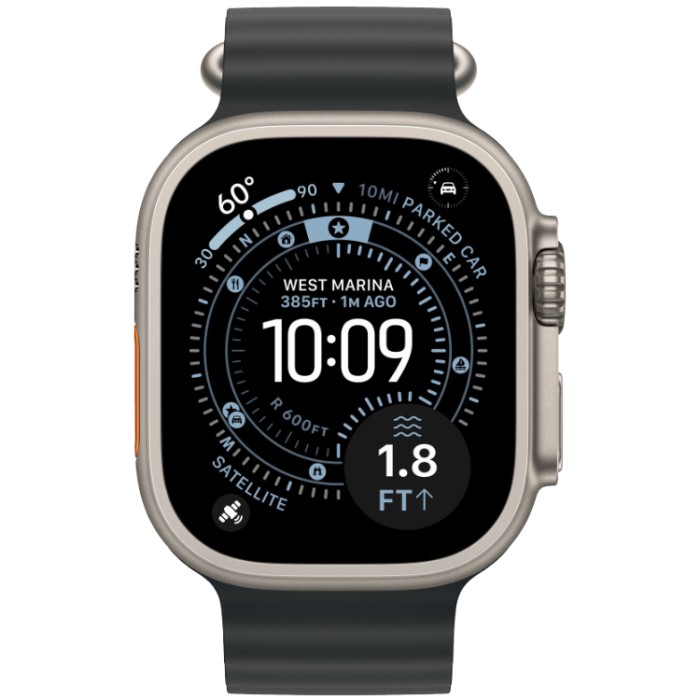Apple Watch Ultra 3, 49 мм, GPS + Cellular (MF0E4) Умные часы корпус из Натурального титана, ремешок Milanese Loop цвета натуральный титан размер L