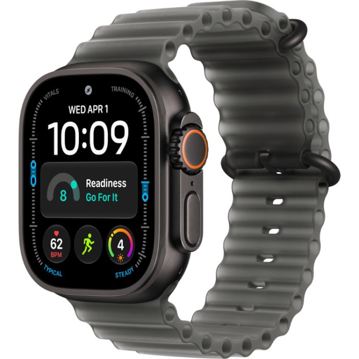 Apple Watch Ultra 4, 49 мм, GPS + Cellular (MJAJ4) Умные часы корпус из натурального титана, ремешок Trail песочного цвета размер S/M