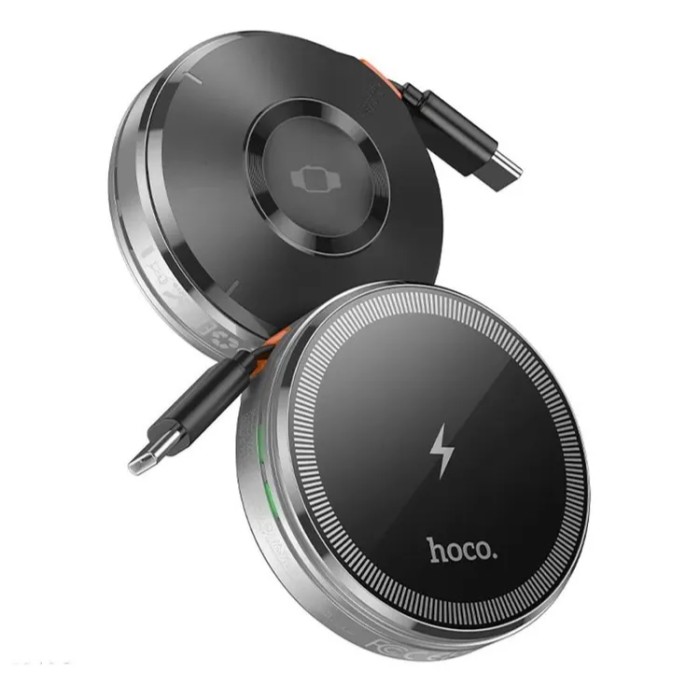 HOCO CQ18 Flash (magnetic+Apple Watch) with retractable cable Беспроводное зарядное устройство