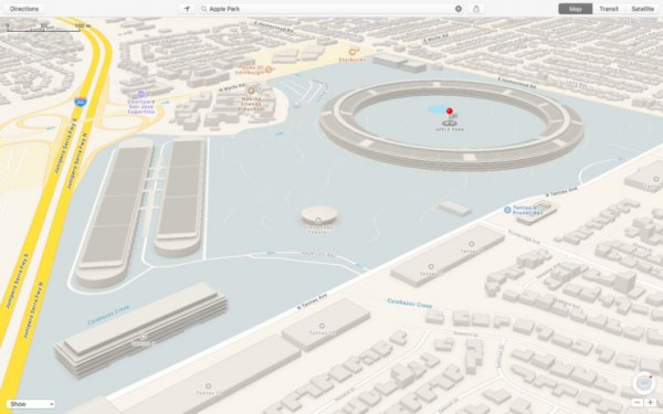 Apple Maps Apple Park 3D buildings 745x466