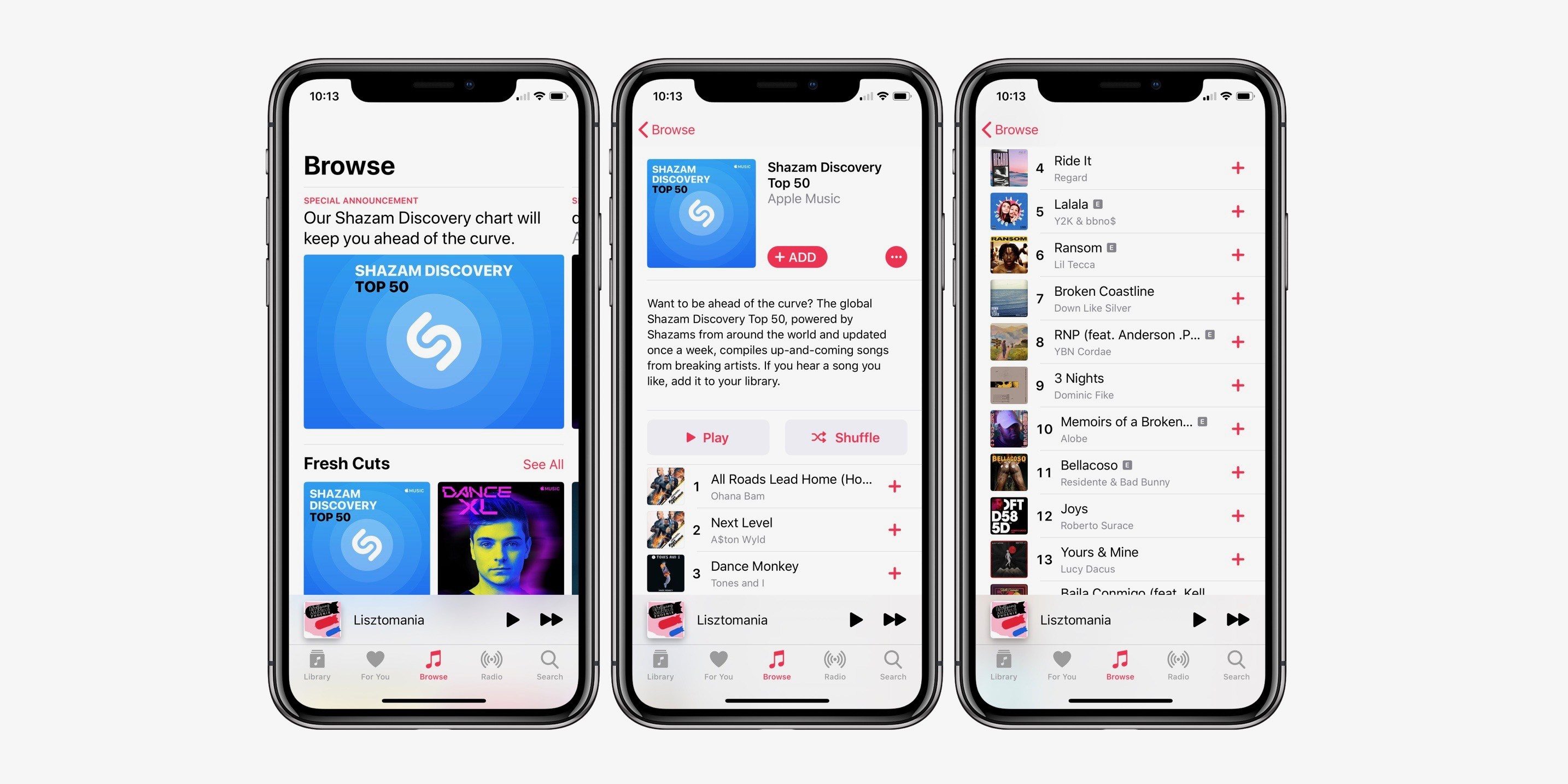 apple music shazam discovery playlist