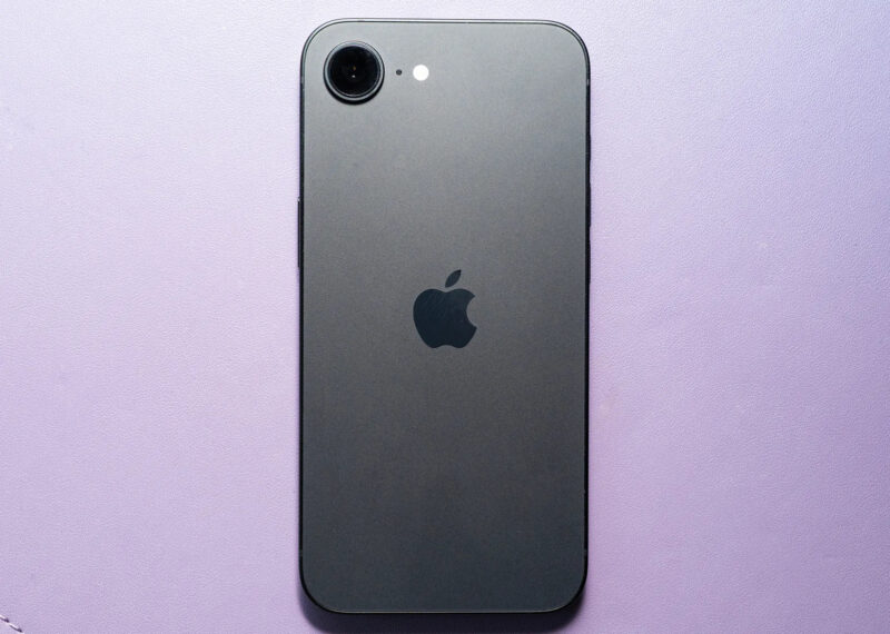 apple iphone 16e black back camera flat reviewer photo sourcesource julian chokkattu 1