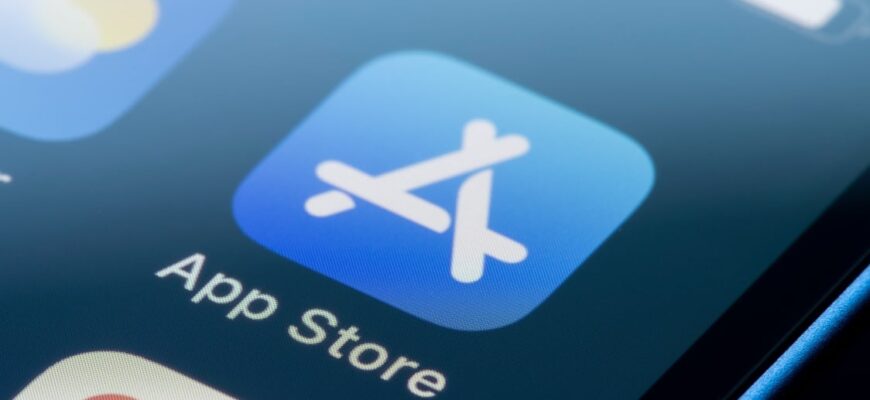 apple app store icon on iphone